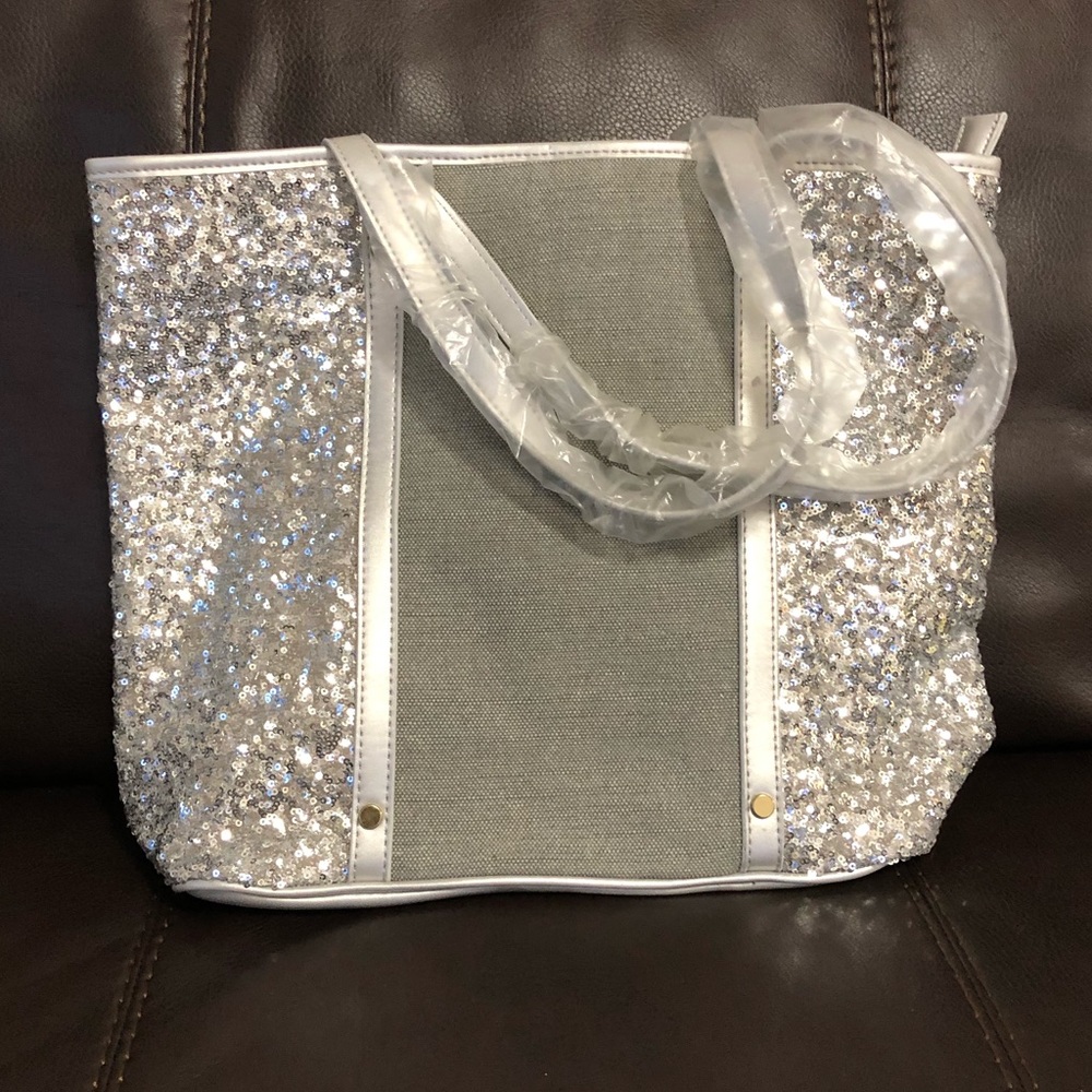 Silver sequin bag!!